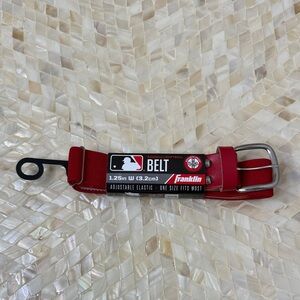 Franklin Red Adjustable Baseball Belt 1.25 inches W 3.2 cm